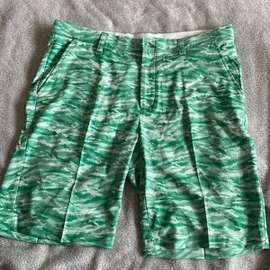 Green Camo Greg Norman Shorts